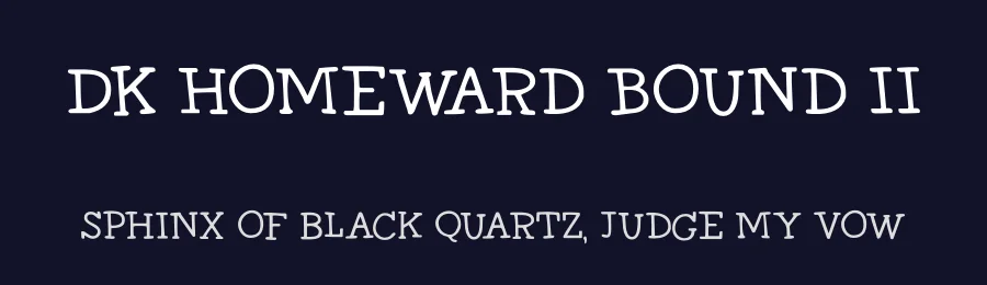 DK Homeward Bound II by Hanoded — Decorative Font — thumbnail 2