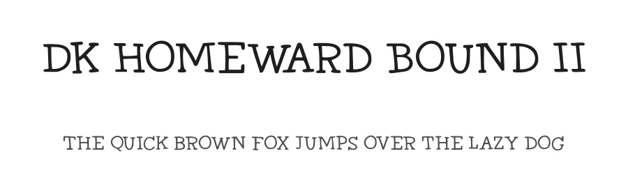 DK Homeward Bound II by Hanoded — Decorative Font