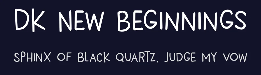 DK New Beginnings by Hanoded — Decorative Font — thumbnail 2