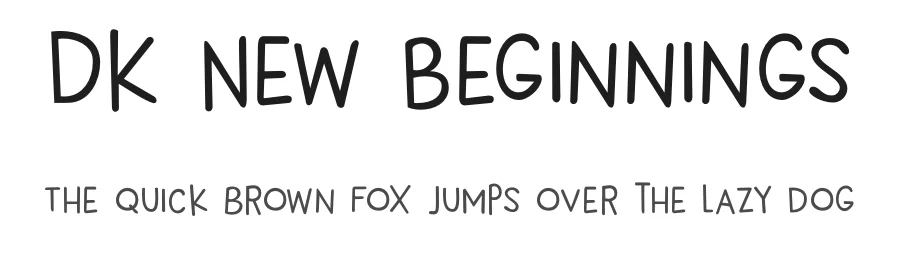 DK New Beginnings by Hanoded β Decorative Font