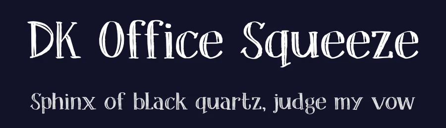 DK Office Squeeze by Hanoded — Decorative Font — thumbnail 2