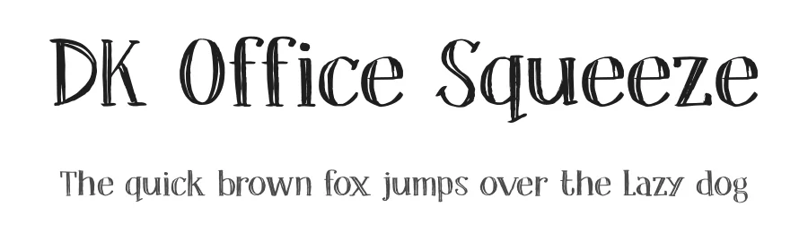 DK Office Squeeze by Hanoded — Decorative Font