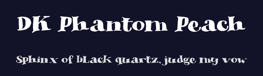 DK Phantom Peach by Hanoded — Decorative Font — thumbnail 2