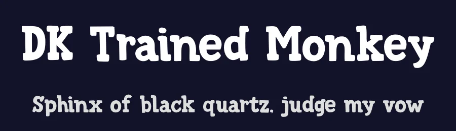 DK Trained Monkey by Hanoded — Decorative Font — thumbnail 2