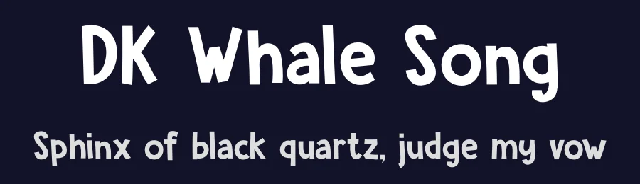 DK Whale Song by Hanoded — Decorative Font — thumbnail 2