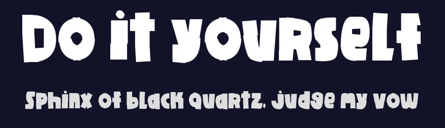 Do it yourself by paintblack — Decorative Font — thumbnail 2