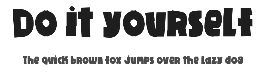 Do it yourself by paintblack — Decorative Font