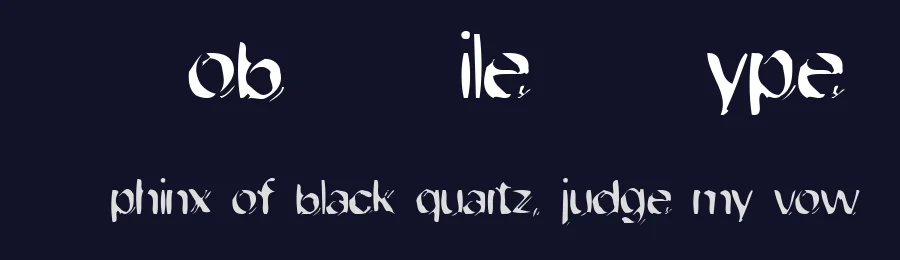 Dob File Type by Xerotype — Decorative Font — thumbnail 2