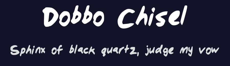 Dobbo Chisel by Paul Dobbin — Script Handwritten Font — thumbnail 2