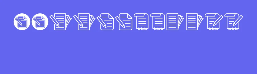 Document Symbols by Vladimir Nikolic — Dingbats Font — thumbnail 3