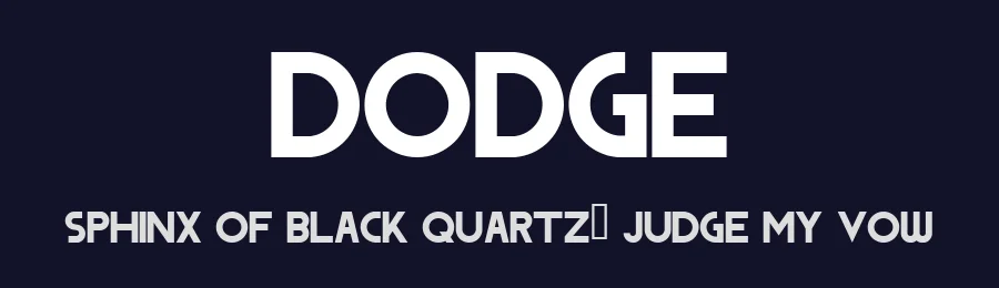 Dodge by Saji Johnny Kundukulam — Sans Serif Font — thumbnail 2