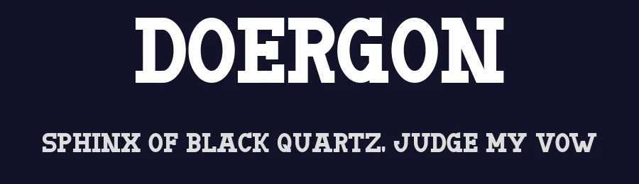 Doergon by Peter Wiegel — Serif Font — thumbnail 2
