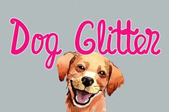 Dog Glitter Font by Lickable Pixels β Script Handwritten Font