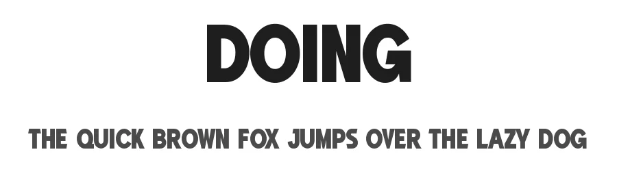 Doing by Graphicxell — Sans Serif Font