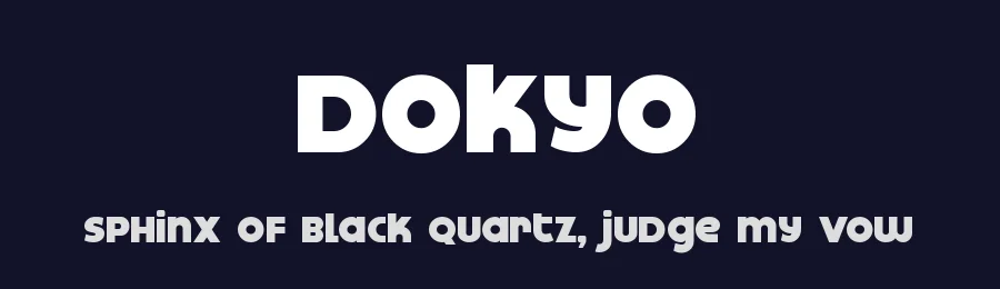 Dokyo by Fontalicious — Sans Serif Font — thumbnail 2