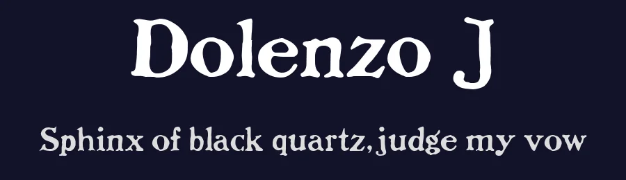 Dolenzo J by Julius B. Thyssen — Decorative Font — thumbnail 2