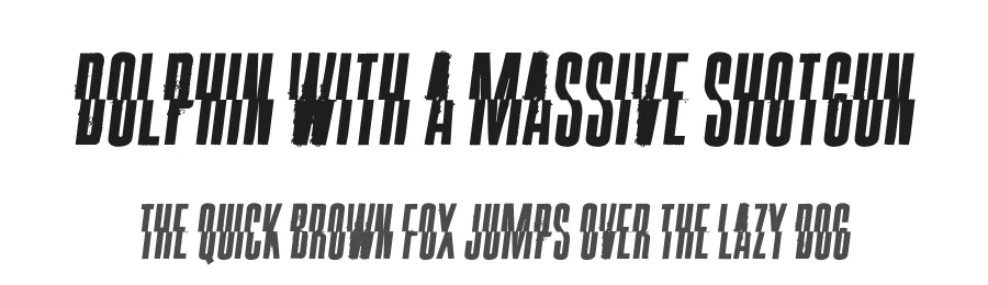 Dolphin with a Massive Shotgun by Chequered Ink — Decorative Font