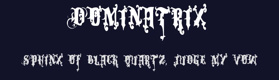 Dominatrix by Bolt Cutter Design-Industrial Strength — Blackletter Font — thumbnail 2