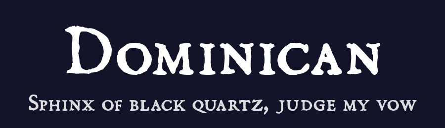 Dominican by Harold's Fonts — Decorative Font — thumbnail 2