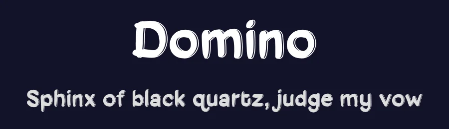 Domino by Id: #1146462 — Decorative Font — thumbnail 2