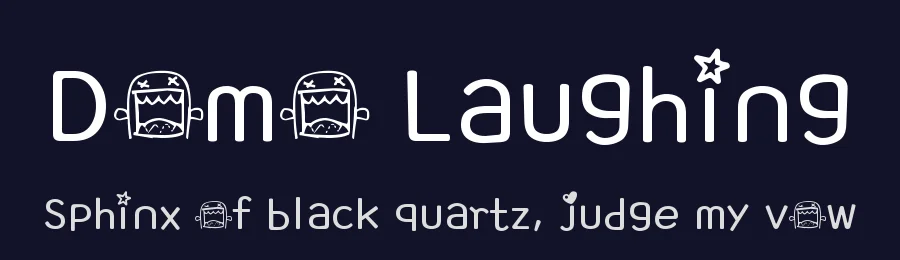 Domo Laughing by Bridget Pavs — Decorative Font — thumbnail 2