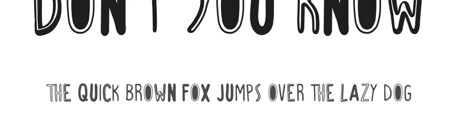 Don't You Know by imagex — Decorative Font