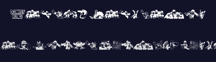 Donkey Kong World by xstreamed.tv — Dingbats Font — thumbnail 2