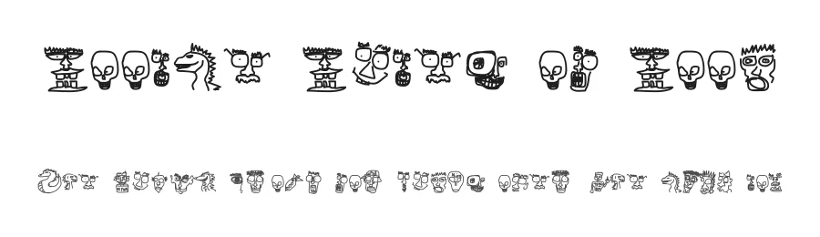 Doodle Dudes of Doom by Omega Font Labs โ Dingbats Font
