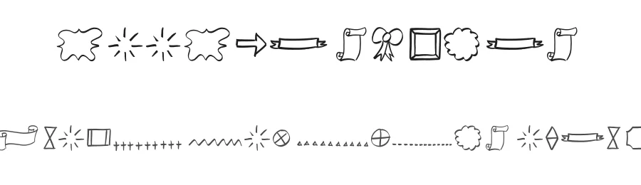 Doodle Shapes by JSH creates — Dingbats Font