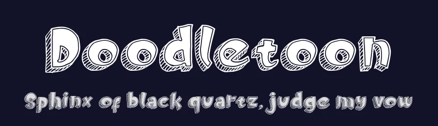 Doodletoon by Ahmad Zulfikar Ali — Decorative Font — thumbnail 2