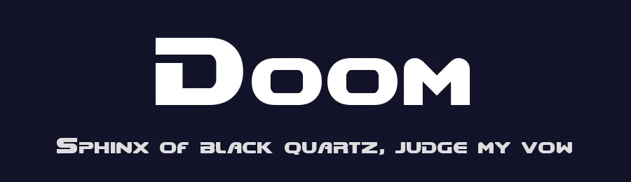 Doom — Display Font — thumbnail 2