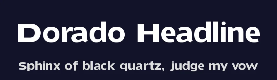 Dorado Headline by Manfred Klein — Sans Serif Font — thumbnail 2