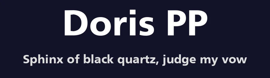 Doris PP by Paulo Pedott — Sans Serif Font — thumbnail 2