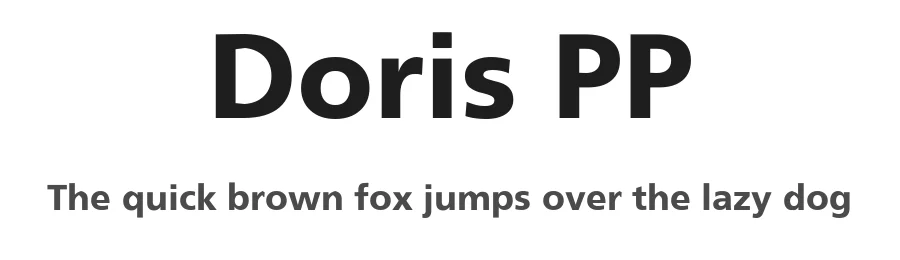 Doris PP by Paulo Pedott — Sans Serif Font