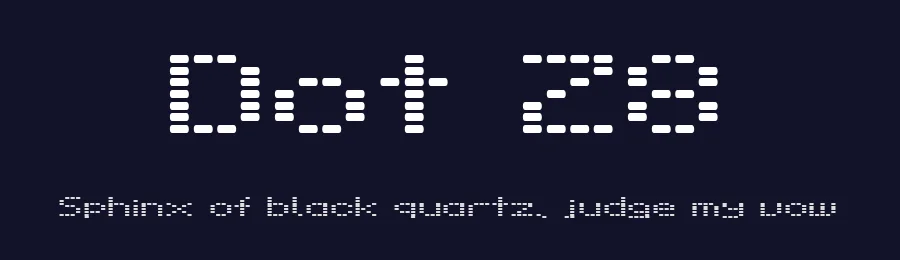 Dot 28 by Ryosuke Sato — Display Font — thumbnail 2
