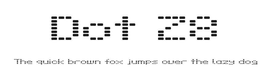 Dot 28 by Ryosuke Sato β Display Font