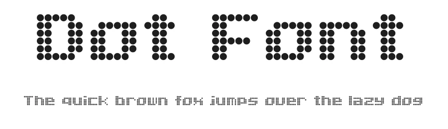 Dot Font by Eisuke Furukawa — Display Font