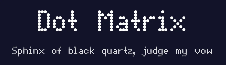 Dot Matrix by Moonbase Press — Display Font — thumbnail 2