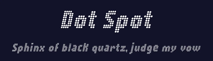 Dot Spot by Galdino Otten Fonts — Display Font — thumbnail 2
