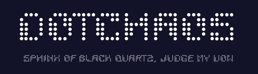 Dotchaos by Henrik Pettersson — Display Font — thumbnail 2