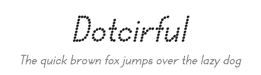 Dotcirful by 7NTypes โ Display Font