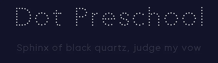 Dot Preschool by Beta Dine — Decorative Font — thumbnail 2