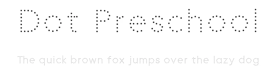 Dot Preschool by Beta Dine — Decorative Font