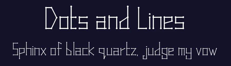 Dots and Lines by Meshari Al-Muhaini — Decorative Font — thumbnail 2