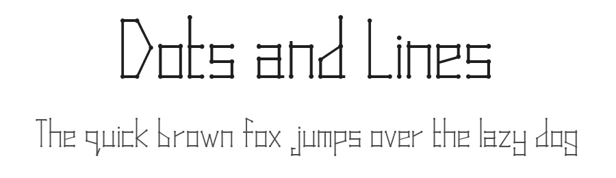 Dots and Lines by Meshari Al-Muhaini — Decorative Font
