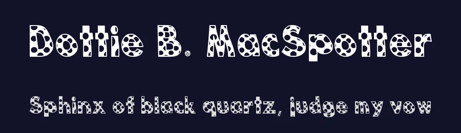 Dottie B. MacSpotter by Untitled Motion — Decorative Font — thumbnail 2