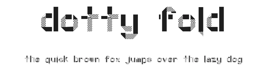 Dotty Fold by Jen Allison — Display Font