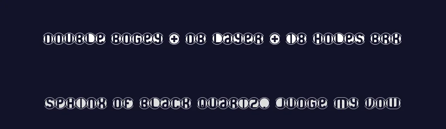 Double Bogey + DB Layer + 18 Holes BRK by Ænigma — Display Font — thumbnail 2