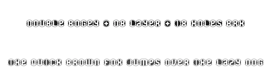 Double Bogey + DB Layer + 18 Holes BRK by Ænigma — Display Font