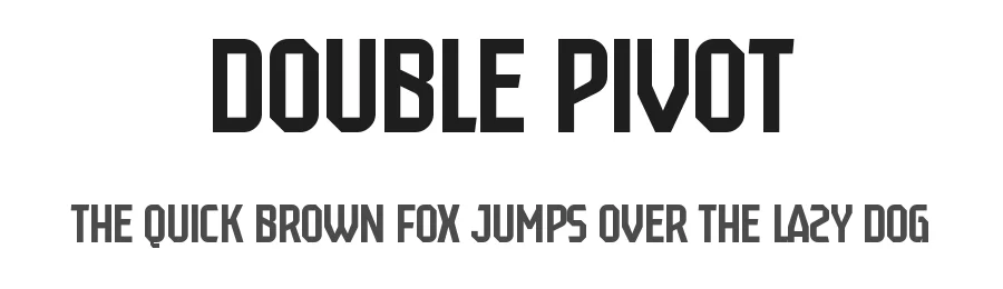 Double Pivot by Trequartista Studio — Display Font